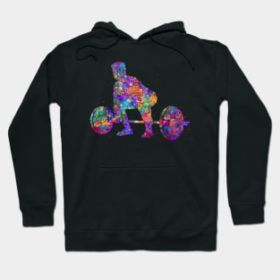 Weightlifter watercolor art Hoodie